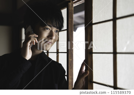 A man on stakeout A man on stakeout 115589370