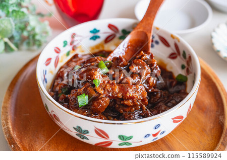 Boiled with beef stew Boiled with beef stew 115589924