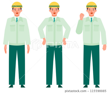 穿著工作服的男人解決問題的插圖 穿著工作服的男人解決問題的插圖 115590085