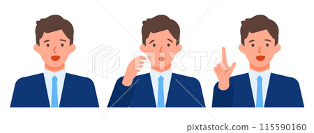 穿西裝的男人解決問題的插圖 115590160