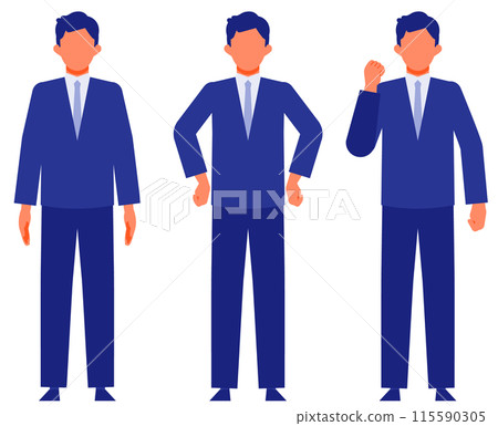 穿西裝的男人解決問題的插圖 穿西裝的男人解決問題的插圖 115590305