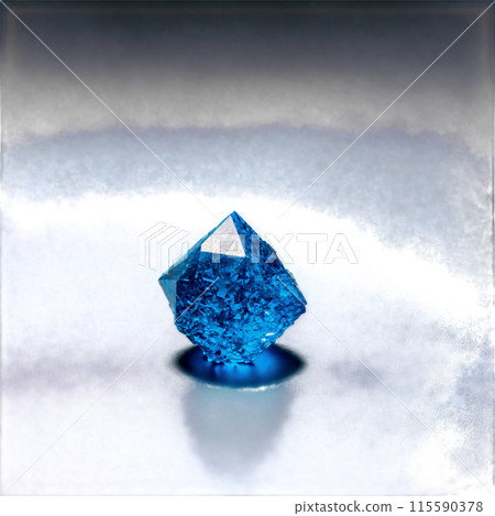 Apatite A neon blue apatite with a glossy surface slightly levitated and lit to enhance 115590378