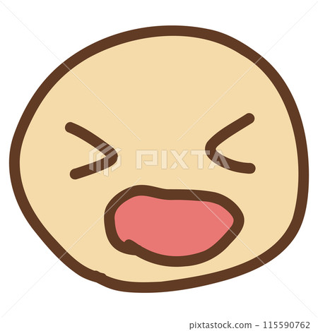 Hand-drawn painful expression mark 115590762