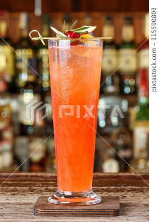 Strawberry cocktail with ice Strawberry cocktail with ice 115590803