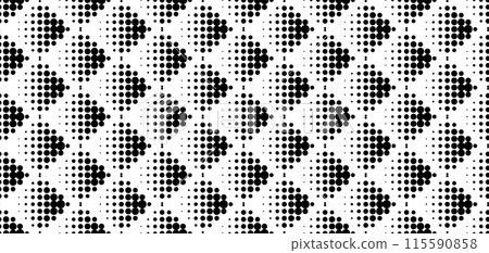 Seamless Black and White Halftone Gradient Pattern. Vector illustration Seamless Black and White Halftone Gradient Pattern. Vector illustration 115590858