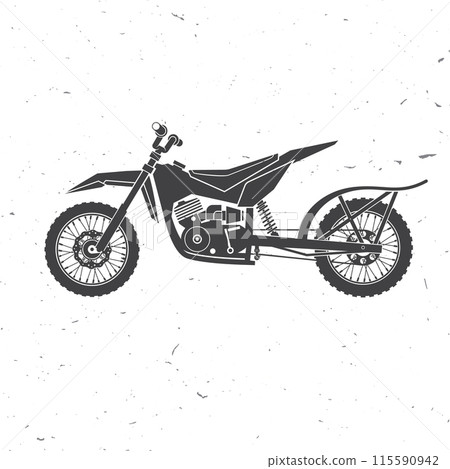 Motorcycle for mountain hill. Rocket Dirt Bike Race. Vector illustration. Sport motorbike for extreme jump and race. Motocross bike icon silhouettes. Motorcycle for mountain hill. Rocket Dirt Bike Race. Vector illustration. Sport motorbike for extreme jump and race. Motocross bike icon silhouettes. 115590942