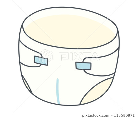 Illustration of a paper diaper Illustration of a paper diaper 115590971