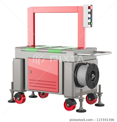 Automatic strapping machine, 3D rendering 115591396