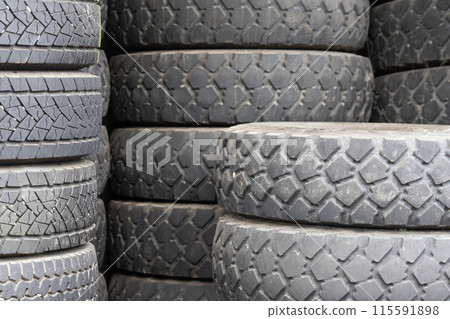old industrial tires 115591898