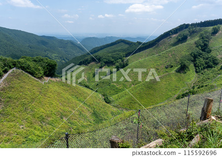 從Bonoori山到蒙特內哥羅、岩竹石山、曾嶽山的山路景色。 115592696