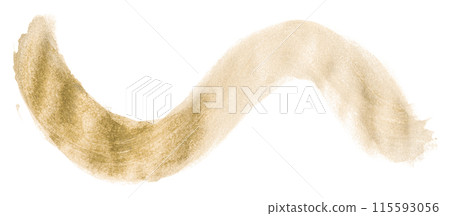 Light brown brush isolated on white background. Watercolor 115593056
