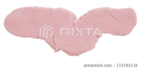 Plasticine is a pink brush isolated on a white background. 115593116