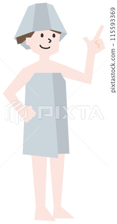 戴著桑拿帽的女人 115593369