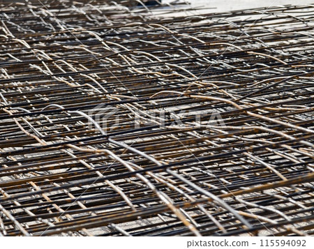 Background of metal bars at the construction site Background of metal bars at the construction site 115594092