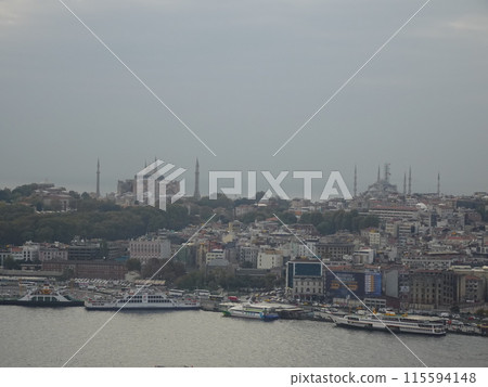 View of the old city of Istanbul from Galata Tower, Türkiye, Galata Kulesi, Istanbul View of the old city of Istanbul from Galata Tower, Türkiye, Galata Kulesi, Istanbul 115594148