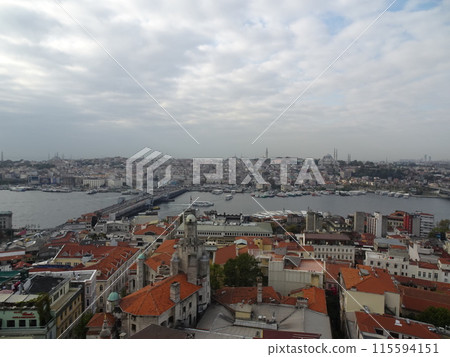 從加拉達塔欣賞伊斯坦堡舊城區的景色 Türkiye Galata Kulesi 伊斯坦堡 115594151
