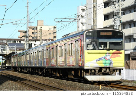 205 series 3100 series train heading towards Aoba-dori on the Senseki Line 115594858