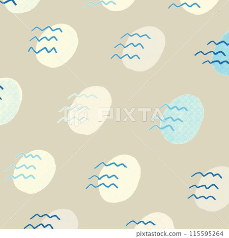 A soft and fluffy background illustration of ovals and lines - brown 115595264