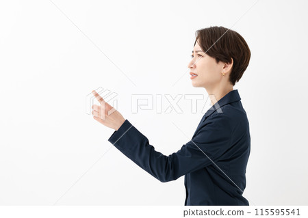 A woman complaining 115595541