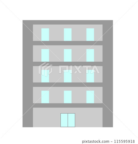 Exterior illustration material of the apartment 115595918