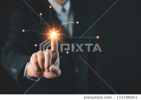 AI Artificial intelligence digital technology for business strategy competitive concept AI Artificial intelligence digital technology for business strategy competitive concept 115596001