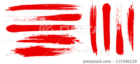 Brush strokes - brush line set Brush strokes - brush line set 115596239