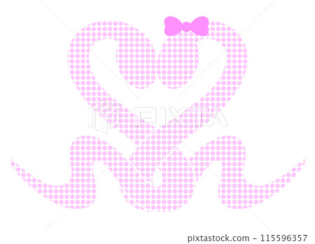 Year of the Snake - Cute snake illustration making a heart 115596357