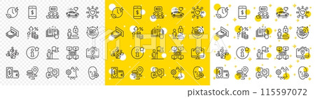 Outline Stress, Inflation and Online voting line icons pack for web with Problem skin, Time management, Dating line icon. Wallet money, Food delivery, Info pictogram icon. Vector Outline Stress, Inflation and Online voting line icons pack for web with Problem skin, Time management, Dating line icon. Wallet money, Food delivery, Info pictogram icon. Vector 115597072