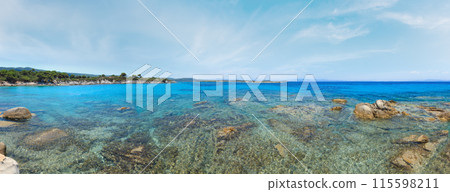 Aegean sea coast (Chalkidiki, Greece). 115598211