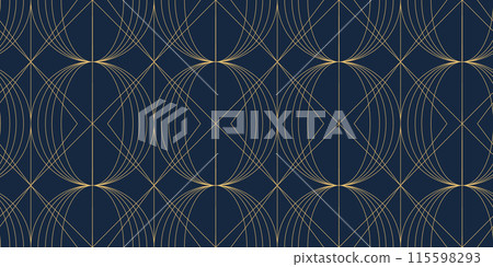 Luxury geometric seamless pattern. Abstract background, Decorative wallpaper.  115598293