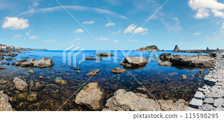 Lachea Island on Aci Trezza, Sicily coast 115598295