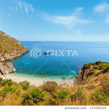 Sea bay in Zingaro Park, Sicily, Italy 115598324