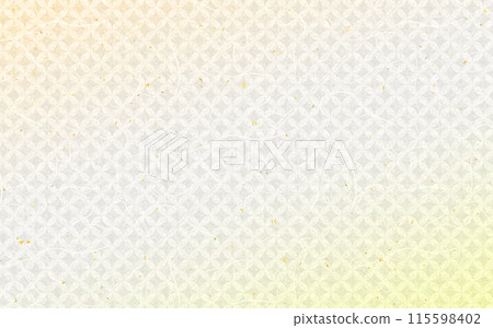 Seamless Japanese patterned washi paper with gold leaf pattern. Pale yellow. 115598402