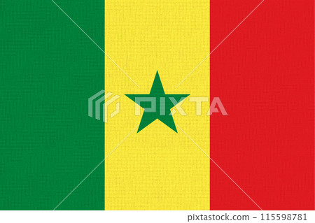Flag of Senegal. Senegal flag on fabric surface. African country 115598781