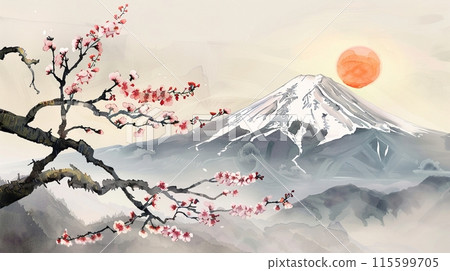 櫻山居士　山水画 楽天市場】【中古】F▽屏風 春夏秋冬 水墨画 山水図 六曲一隻 錦