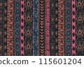 Nepalese textile background. Woven ethnic fabric texture 115601204