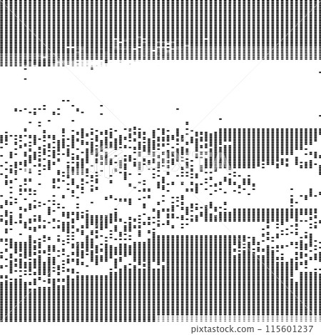 Trendy glitch pattern on dark background. Abstract geometric elements 115601237