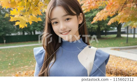 Girl in Autumn 115602312