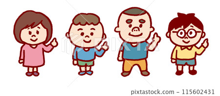 Comical and cute children Comical and cute children 115602431