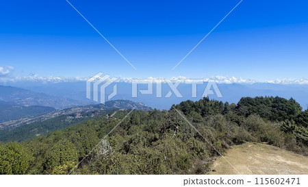 Himalayan peaks seen from Nagarkot, Nepal Himalayan peaks seen from Nagarkot, Nepal 115602471