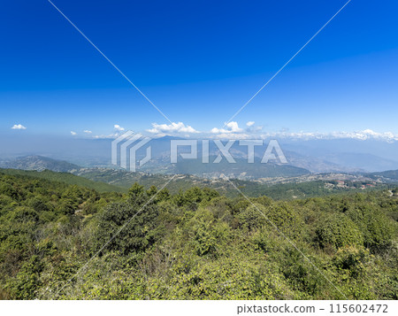 從納加闊特看加德滿都谷地和喜馬拉雅山，尼泊爾/加德滿都谷地 115602472