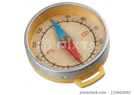 Vintage retro compass on white Vintage retro compass on white 115602692