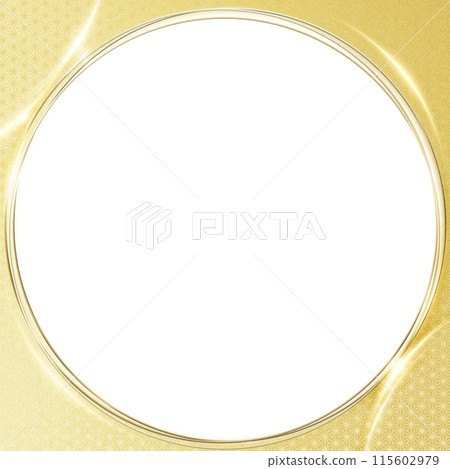 Golden japanese style frame Golden japanese style frame 115602979