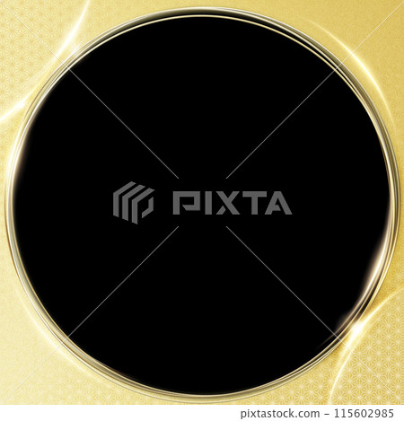 Golden japanese style frame 115602985