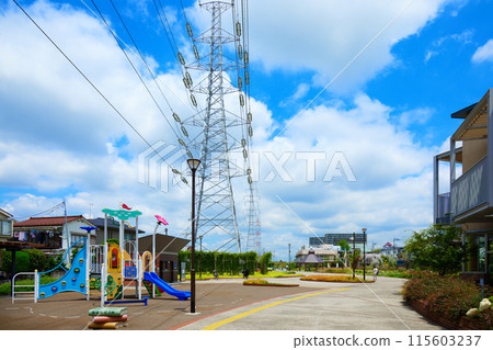 Sandbox, slides and other playground facilities, children's playground, Miyamae Park 115603237