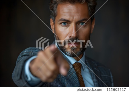 商人指著 1 張 AI 生成的圖像 115603517