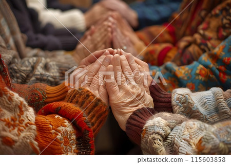 People clasping hands 4 AI-generated image 115603858