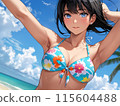 A young woman in a bathing suit 115604488