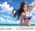 A young woman in a bathing suit 115604490