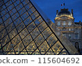 Illumination of the Louvre Museum in Paris, France 115604692